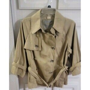 Michael Kors Womens Trench Coat Jacket Size XL